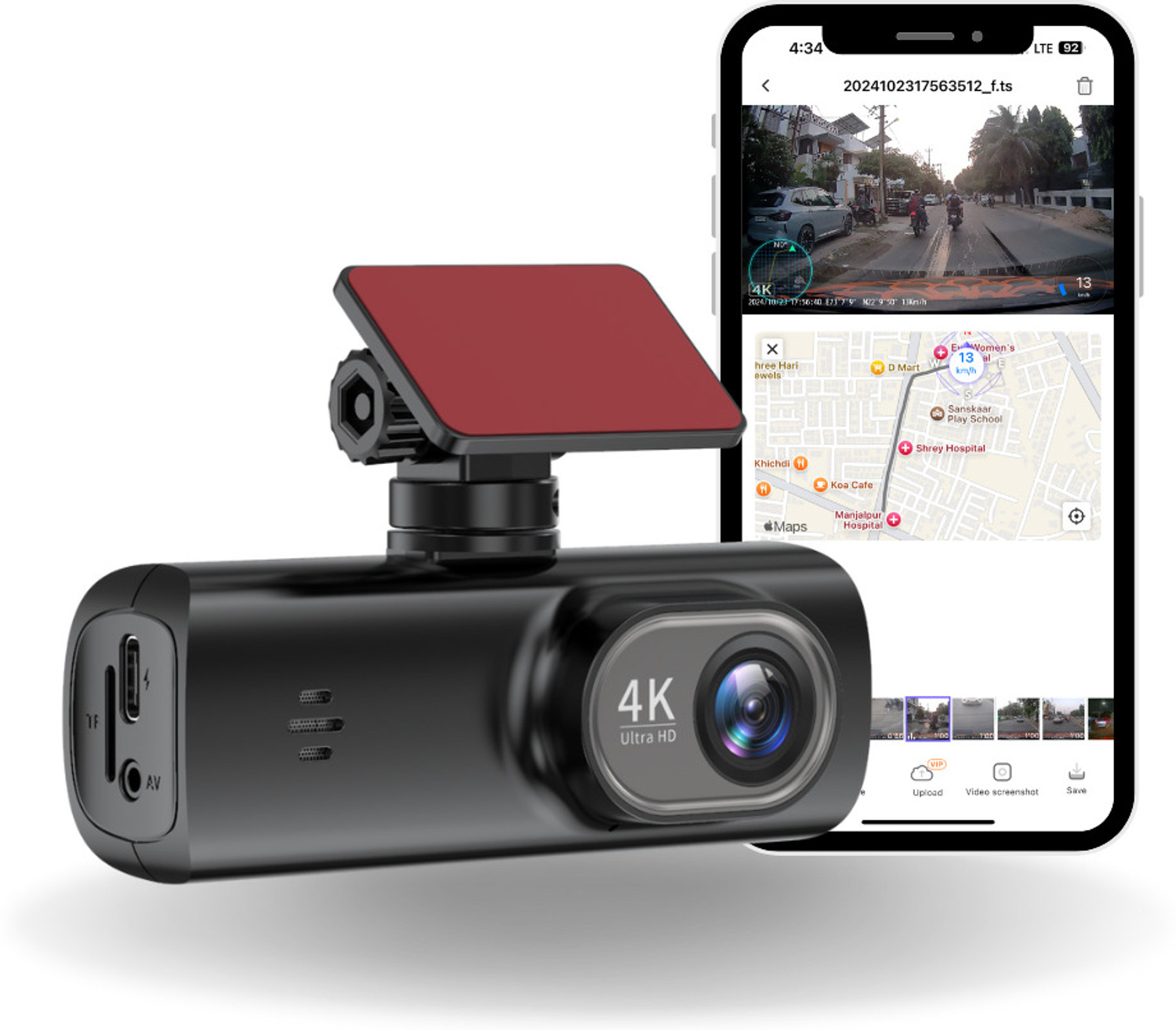 Carnama 4K Discovery Dual Dash Cam by Carnama — official product photo of the dash cam