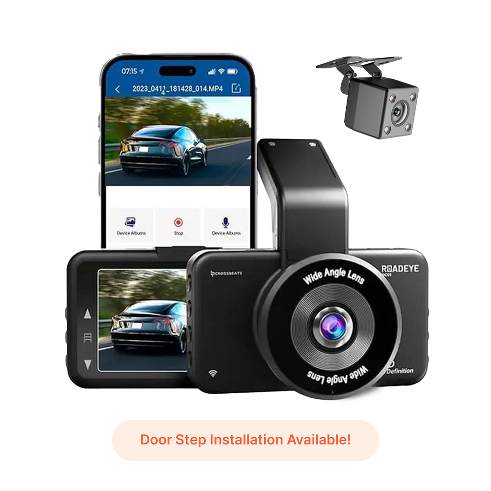 Crossbeats RoadEye DC02 1080p Dual Dash Cam by Crossbeats — official product photo of the dash cam