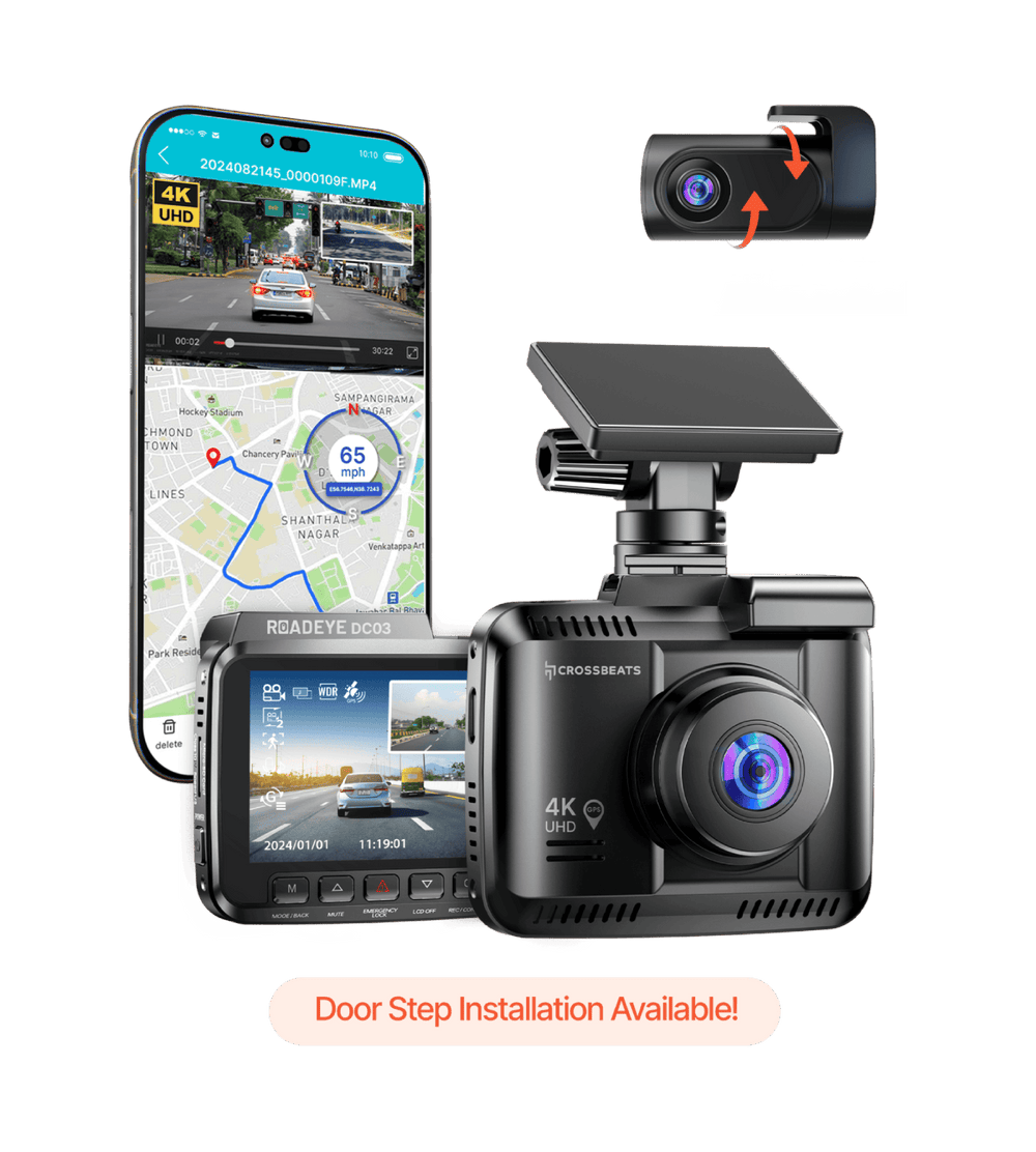 Crossbeats RoadEye DC03 4K Dual Dash Cam by Crossbeats — official product photo of the dash cam