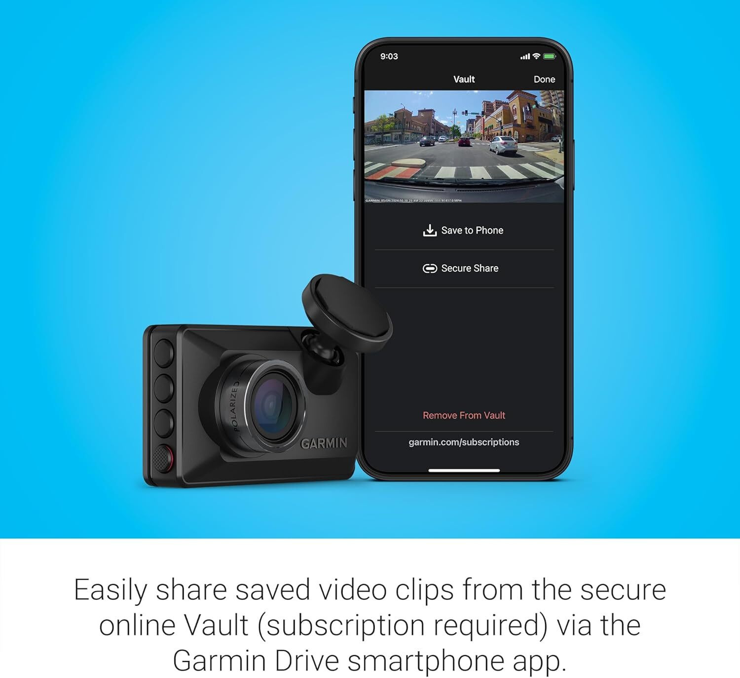 Garmin X210 2K Dash Cam by Garmin — official product photo of the dash cam