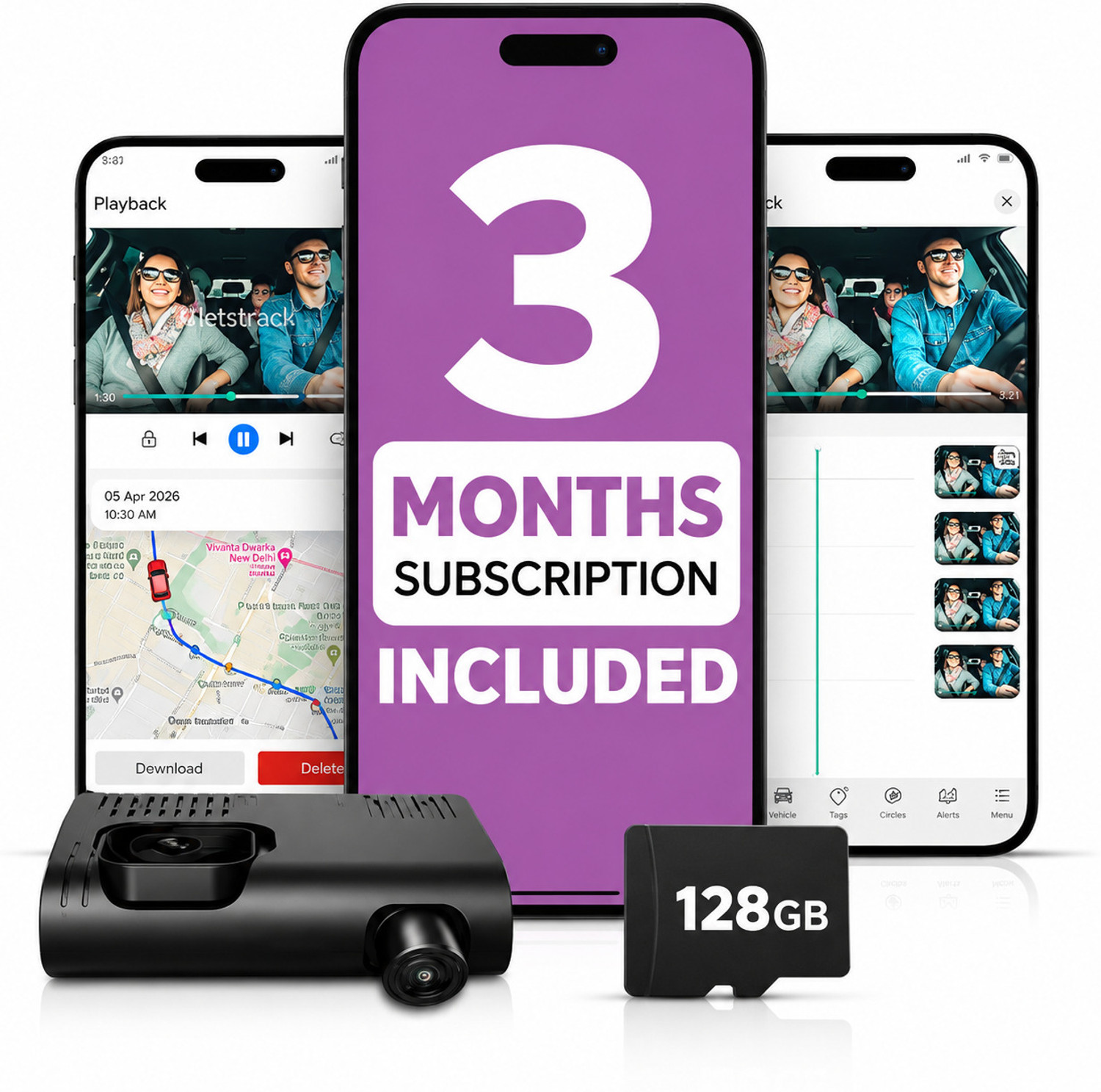 Letstrack 4G Dual 1080p Dash Cam by Letstrack — official product photo of the dash cam