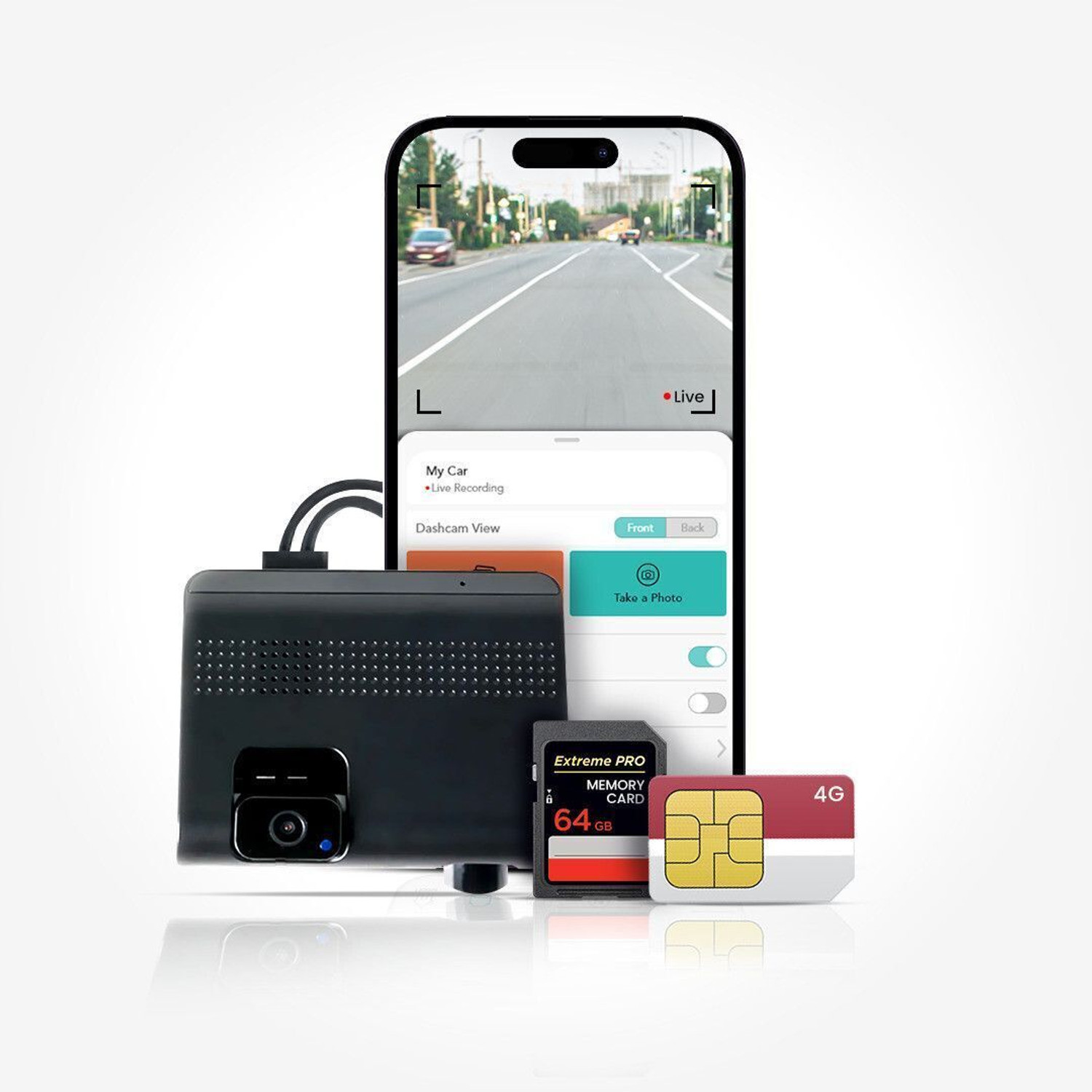 Letstrack Front and Rear GPS 1080p Dash Cam by Letstrack — official product photo of the dash cam