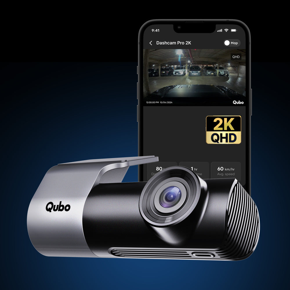 Qubo Pro 2K Dash Cam by Qubo — official product photo of the dash cam