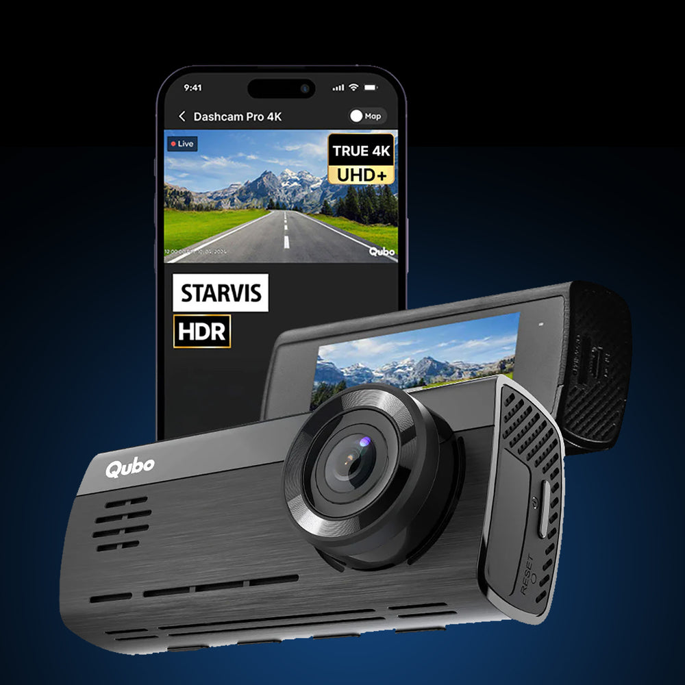 Qubo Pro 4K Dash Cam by Qubo — official product photo of the dash cam