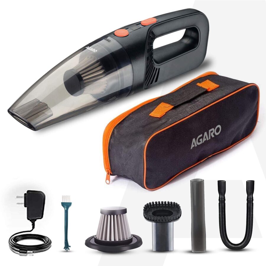 AGARO HVC1081 Cordless Car Vacuum Cleaner vacuum cleaner by AGARO — product image showing the body, hose and cleaning head