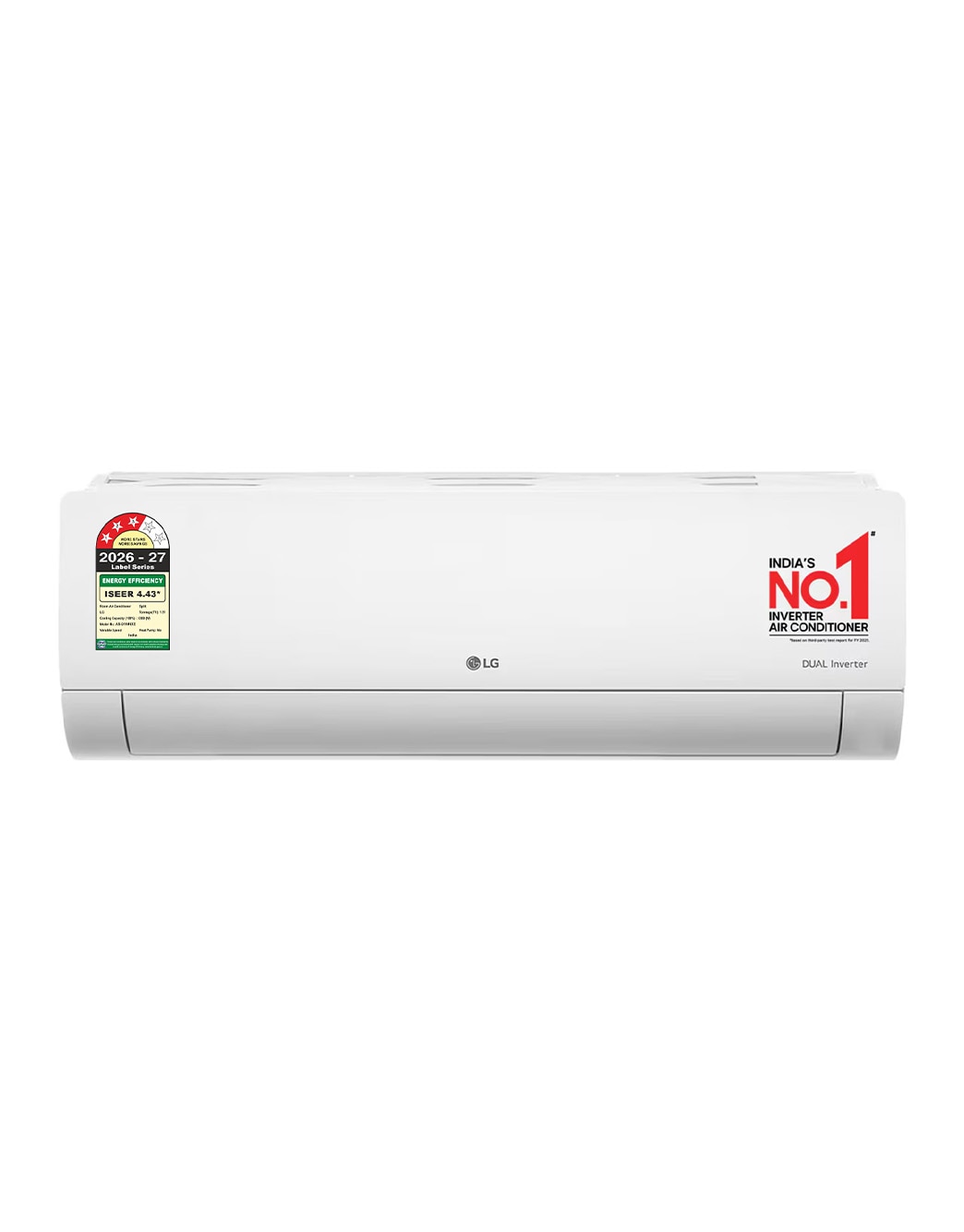 LG 1.5 Ton 3 Star AI Dual Inverter Split AC AS-Q19MNXE by LG — official product image of the air conditioner