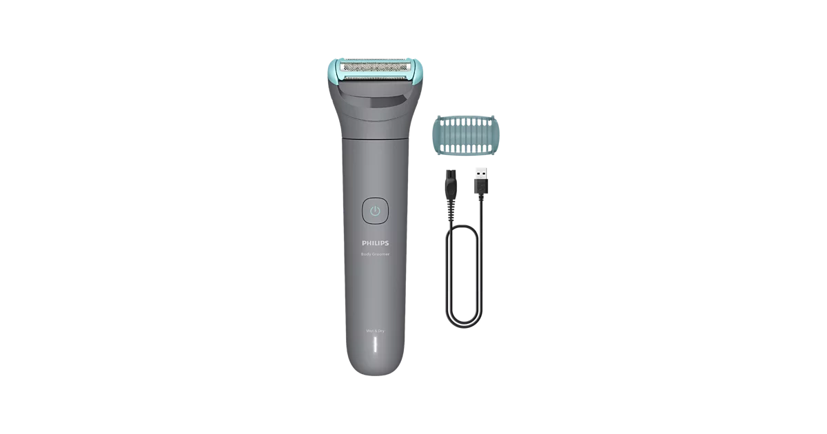 Philips BG3470/15 Bodygroom Series 3000 by Philips — product image showing the trimmer body, blade head and attachments