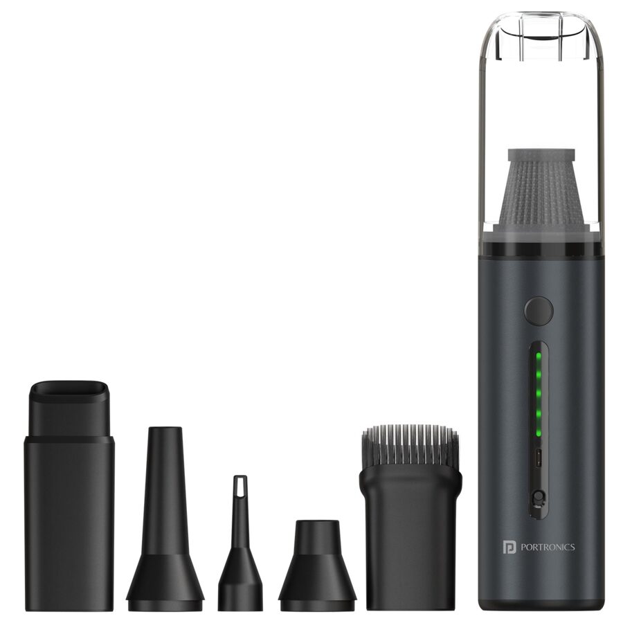 Portronics Mopcop X vacuum cleaner by Portronics — product image showing the body, hose and cleaning head
