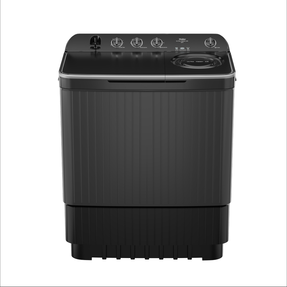 Haier 10 kg Semi-Automatic Washing Machine (HTW100-196BK) by Haier — official product photo of the washing machine