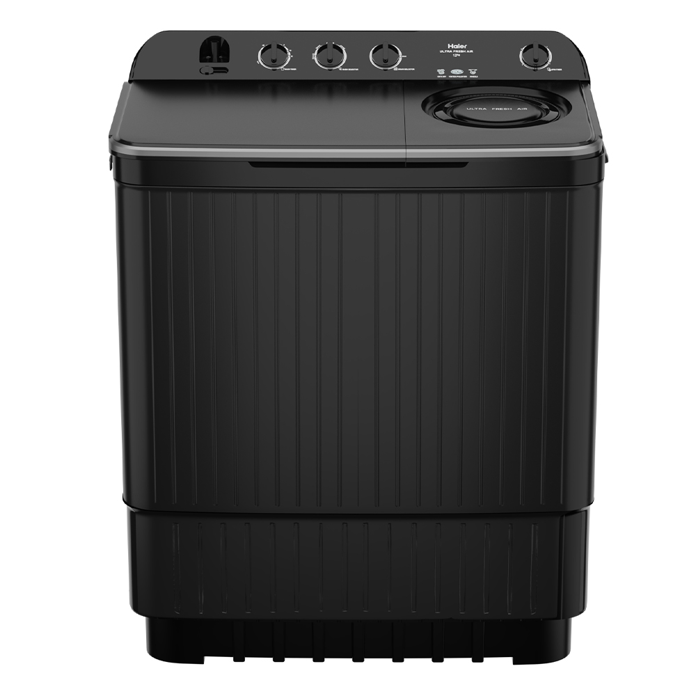 Haier 12 kg Semi-Automatic Washing Machine (HTW120-196BK) by Haier — official product photo of the washing machine