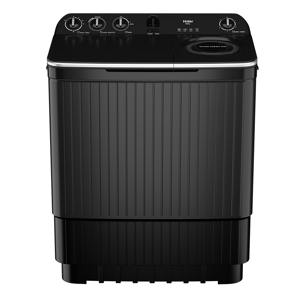 Haier 9 kg Semi-Automatic Washing Machine (HTW90-196BBK) by Haier — official product photo of the washing machine