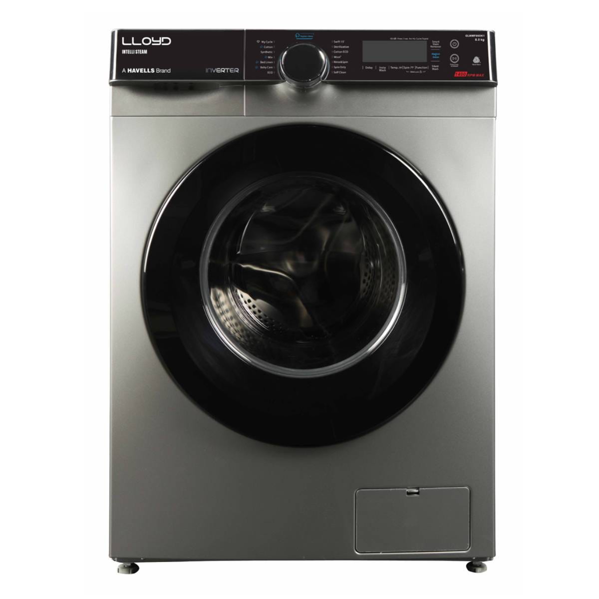 Lloyd 8 kg Front Load Washing Machine (Intelli Steam GLWMF80DK1) by Lloyd — official product photo of the washing machine