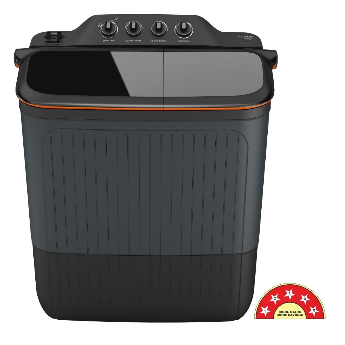 Lloyd 8 kg 5 Star Semi-Automatic Washing Machine (Elante GLWMS80AVGEL) by Lloyd — official product photo of the washing machine