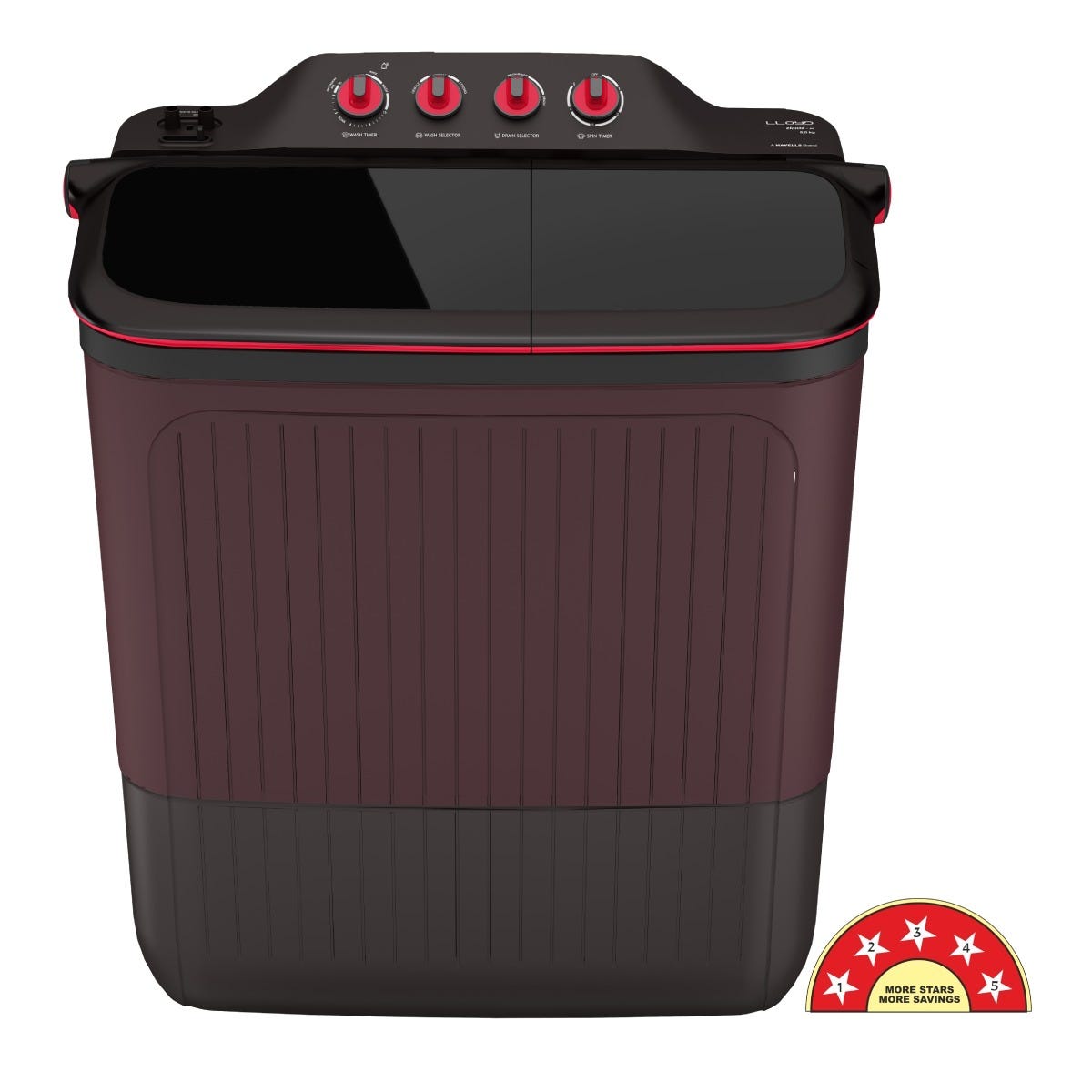 Lloyd 8 kg 5 Star Semi-Automatic Washing Machine (ElanteXL GLWS805EXAPC) by Lloyd — official product photo of the washing machine