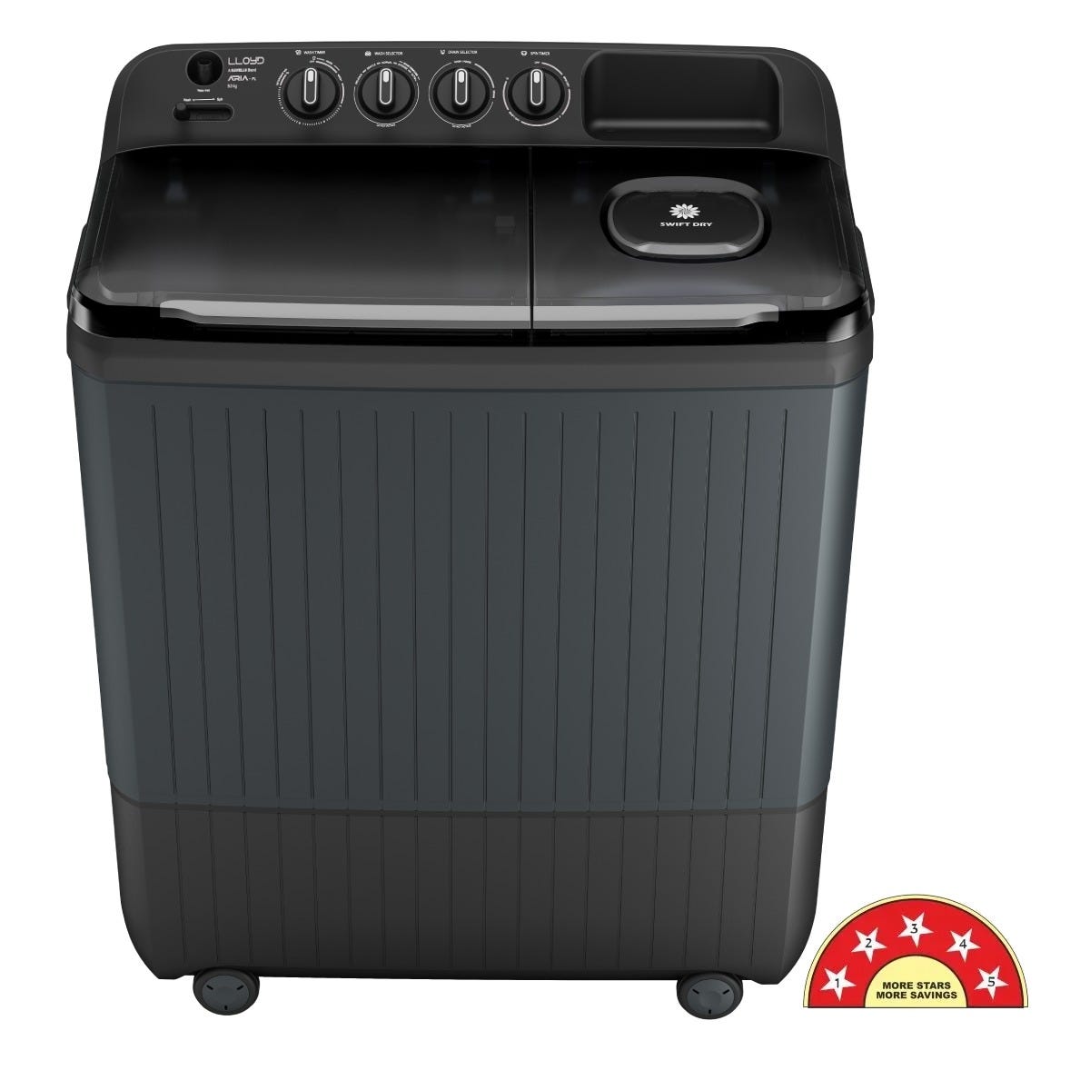 Lloyd 9 kg 5 Star Semi-Automatic Washing Machine (Aria GLWS905ARHVG) by Lloyd — official product photo of the washing machine