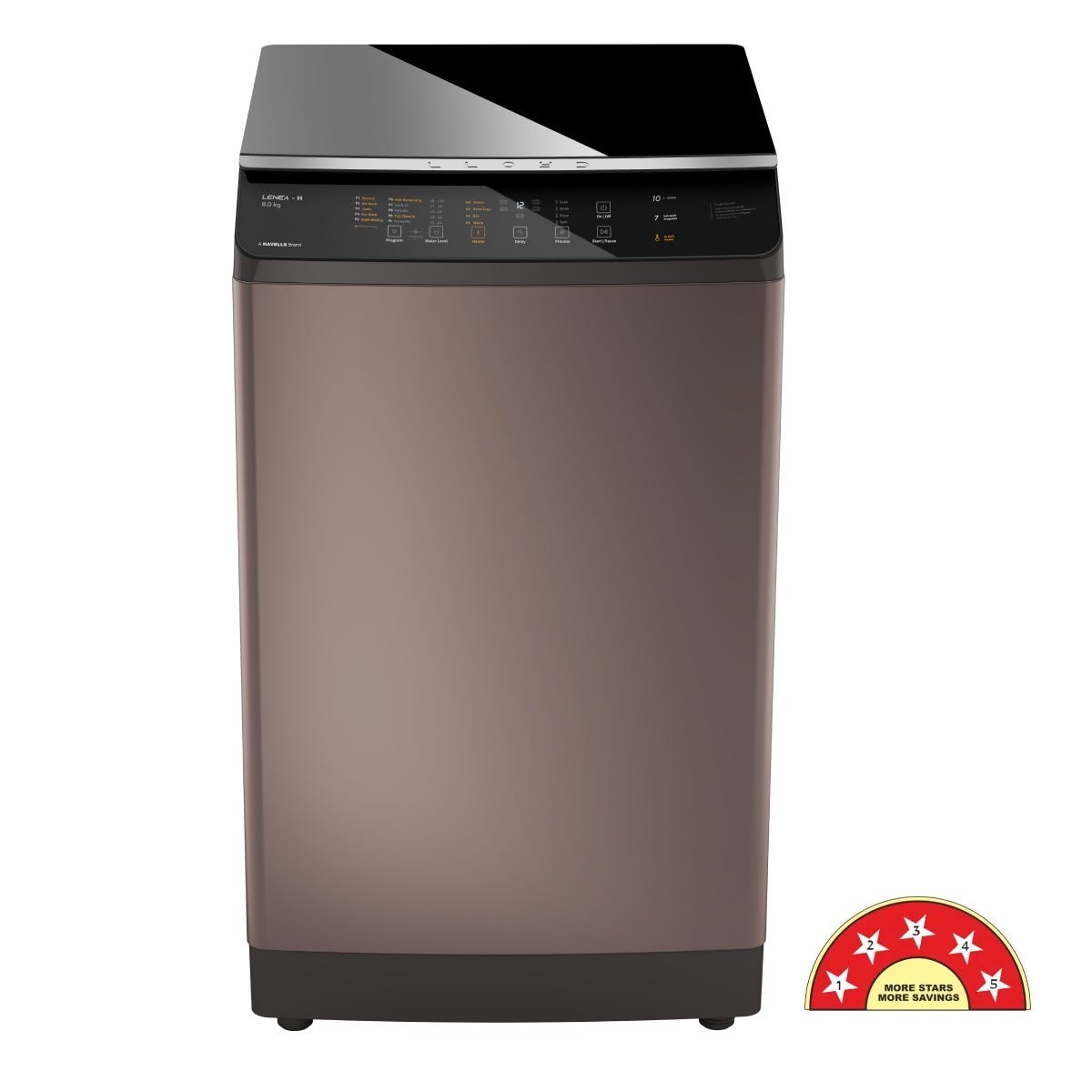 Lloyd 8 kg 5 Star Top Load Washing Machine (Lenea H GLWT805L40CB) by Lloyd — official product photo of the washing machine