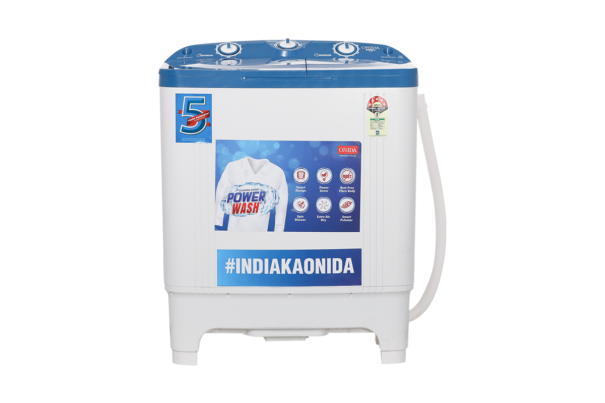 Onida 6.5 kg 5 Star Semi-Automatic Washing Machine (Hydrocare S65OB) by Onida — official product photo of the washing machine