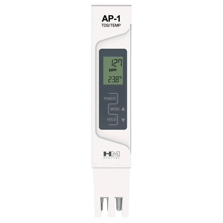 HM Digital AP-1: AquaPro Water Quality Tester (TDS) TDS meter by HM Digital — official product photo of the water treatment product