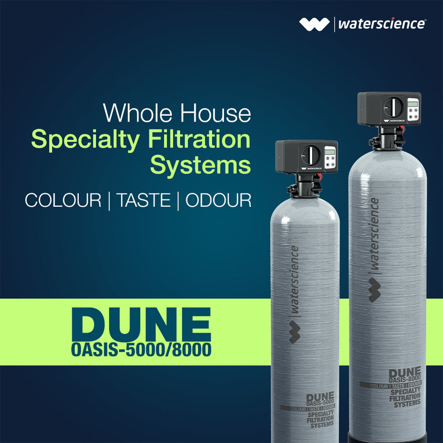 The Water Science Whole House Sediment Filtration System - DUNE OASIS Whole-house water filter by The Water Science — official product photo of the water treatment product
