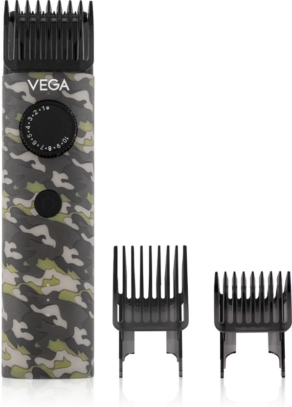 Vega VHTH-16 Fully Waterproof Trimmer by Vega — product image showing the trimmer body, blade head and attachments