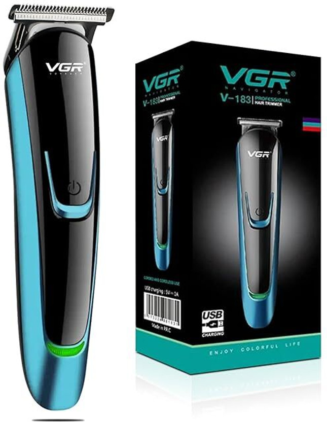 VGR V-183 Professional Trimmer by VGR — product image showing the trimmer body, blade head and attachments
