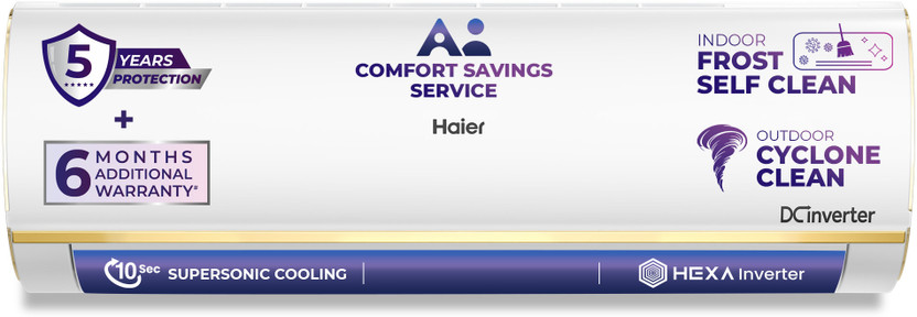 Haier 1.5 Ton 3 Star Inverter Split AC with Wi-Fi 2026 by Haier — official product image of the air conditioner