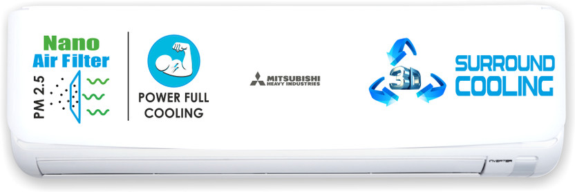 Mitsubishi Heavy 1 Ton 3 Star Inverter Split AC with Wi-Fi 2025 by Mitsubishi Heavy Industries — official product image of the air conditioner