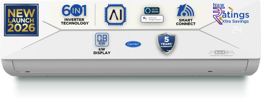 Carrier 2 Ton 5 Star Inverter Split AC with Wi-Fi 2026 by Carrier — official product image of the air conditioner