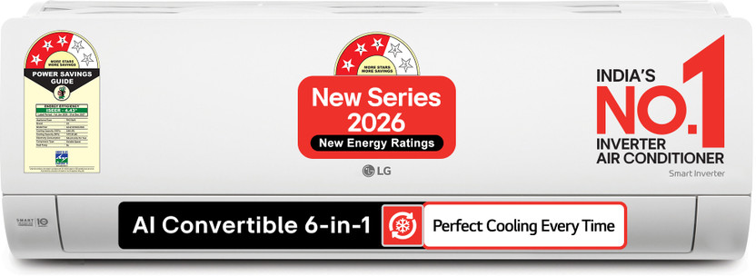 LG 1 Ton 3 Star Inverter Split AC with Wi-Fi 2026 by LG — official product image of the air conditioner