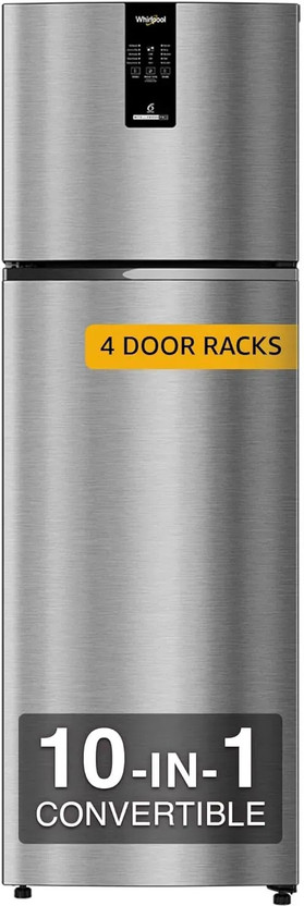 Whirlpool 308 L 2 Star Frost Free Convertible Double Door Refrigerator refrigerator by Whirlpool — product image showing the cabinet, doors and handle