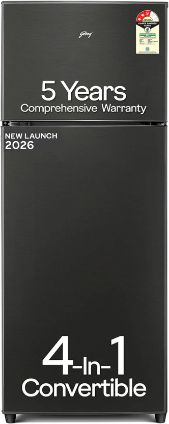 Godrej 272 L 3 Star Frost Free Convertible Double Door Refrigerator refrigerator by Godrej — product image showing the cabinet, doors and handle