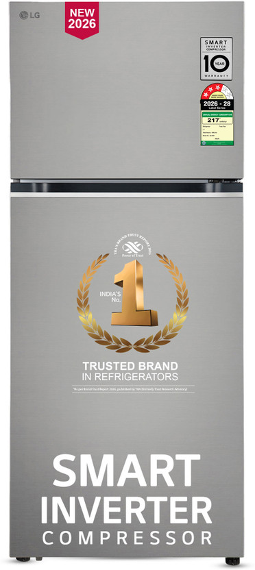 LG 380 L 3 Star Frost Free Convertible Double Door Refrigerator refrigerator by LG — product image showing the cabinet, doors and handle