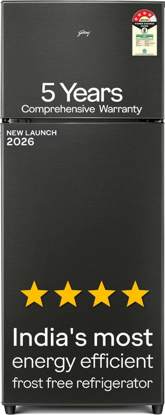 Godrej 244 L 4 Star Frost Free Convertible Double Door Refrigerator refrigerator by Godrej — product image showing the cabinet, doors and handle