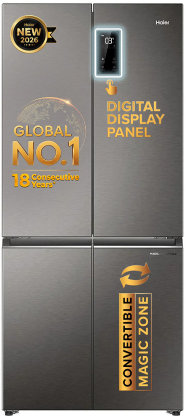 Haier 520 L 3 Star Frost Free Convertible Double Door Refrigerator refrigerator by Haier — product image showing the cabinet, doors and handle