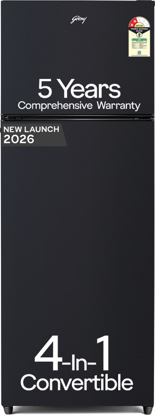 Godrej 330 L 2 Star Frost Free Convertible Double Door Refrigerator refrigerator by Godrej — product image showing the cabinet, doors and handle