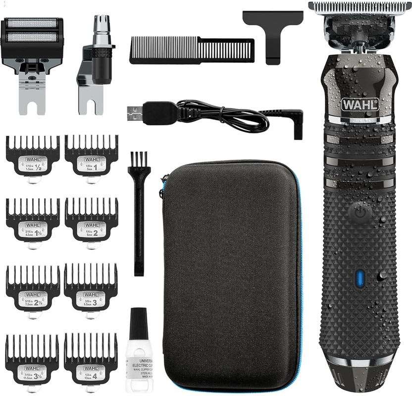 Wahl Visibility Skeleton Waterproof Premium Zero Gap Blade Fully Waterproof Grooming Kit by Wahl — product image showing the trimmer body, blade head and attachments
