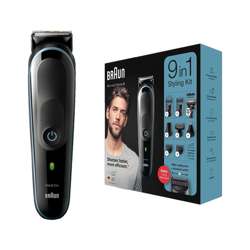 Braun MGK5380 by Braun — product image showing the trimmer body, blade head and attachments