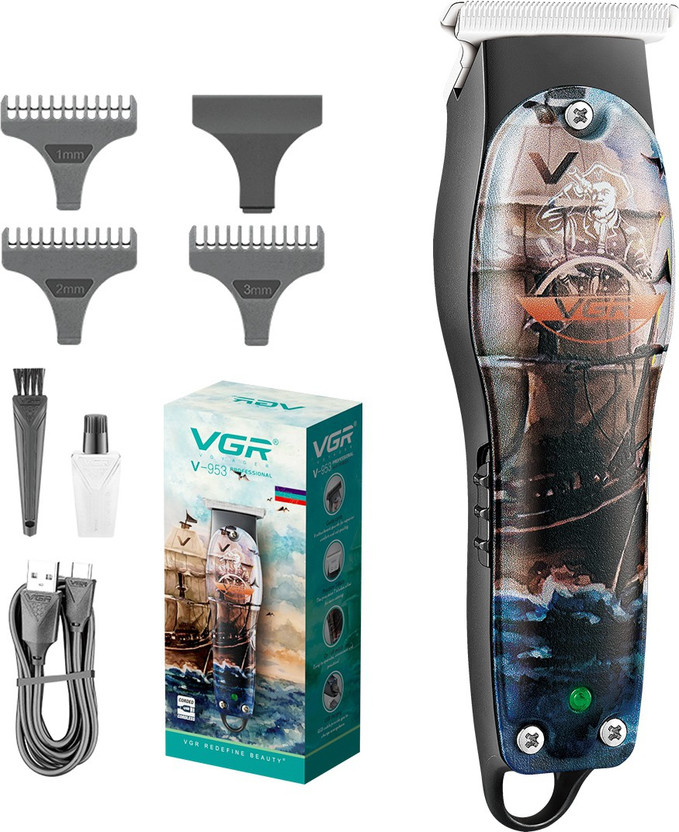 VGR V-953 PRO Trimmer by VGR — product image showing the trimmer body, blade head and attachments
