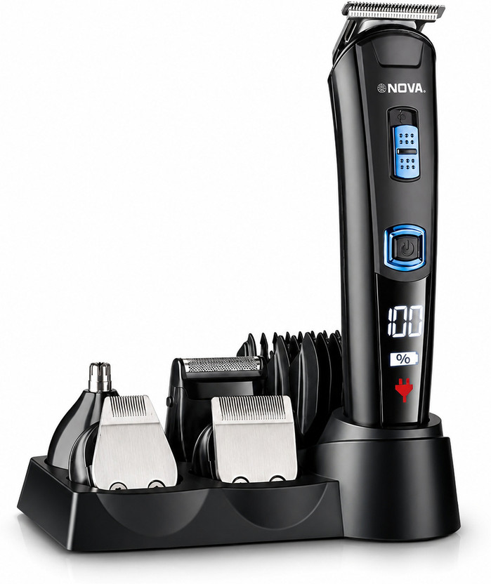 NOVA NG 1153/05 Digital USB Trimmer by Nova — product image showing the trimmer body, blade head and attachments