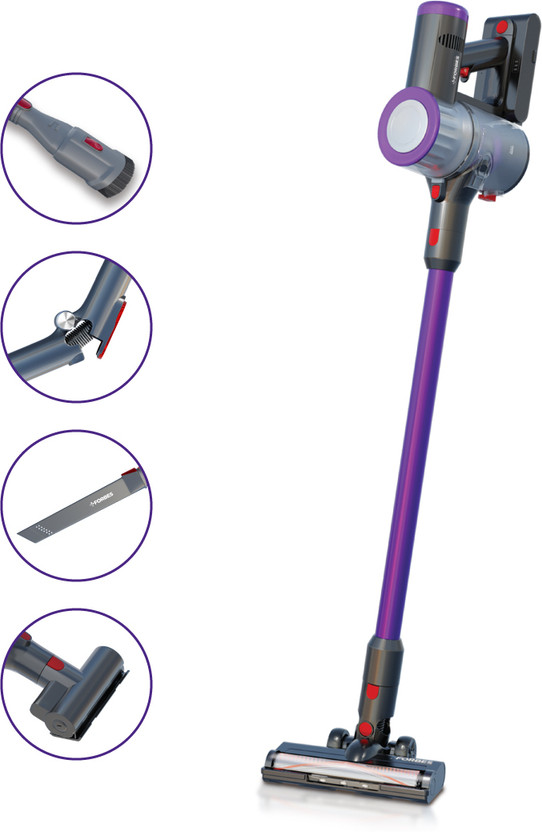 Eureka Forbes Kordfree K22 SuperSilent Cordless Vacuum Cleaner vacuum cleaner by Eureka Forbes — product image showing the body, hose and cleaning head