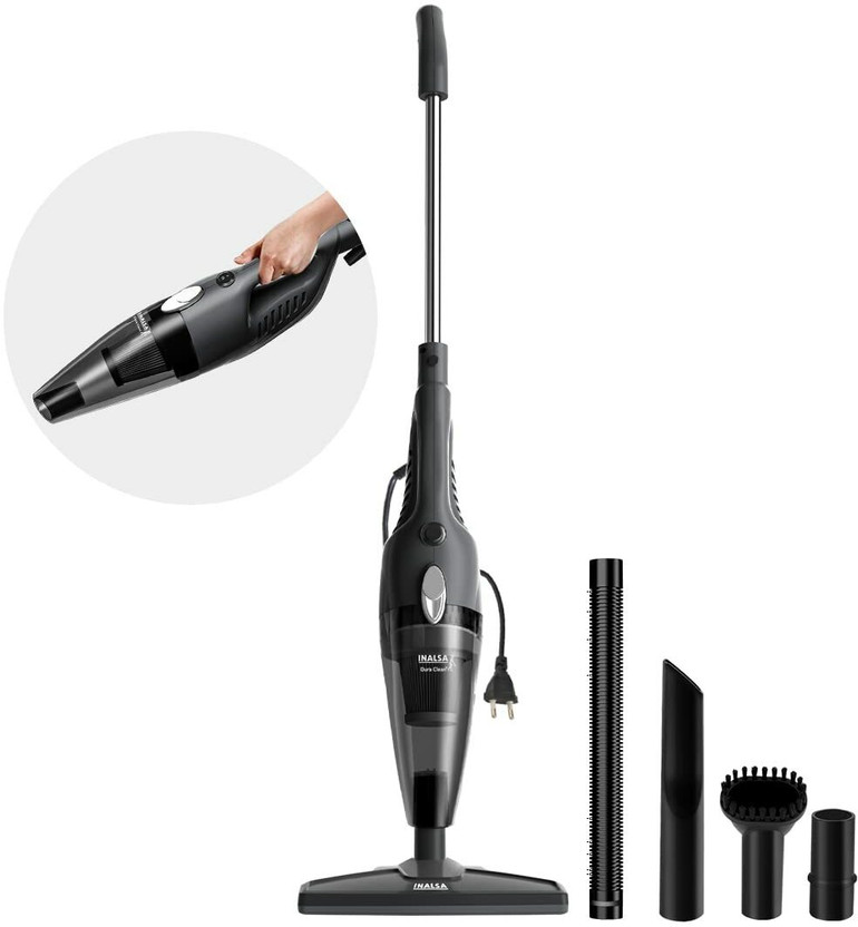 Inalsa Dura Clean Plus 2 in 1 Upright vacuum cleaner by INALSA — product image showing the body, hose and cleaning head