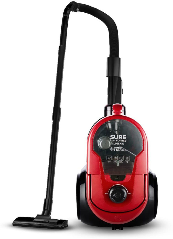 Eureka Forbes Super Vac Bagless vacuum cleaner by Eureka Forbes — product image showing the body, hose and cleaning head