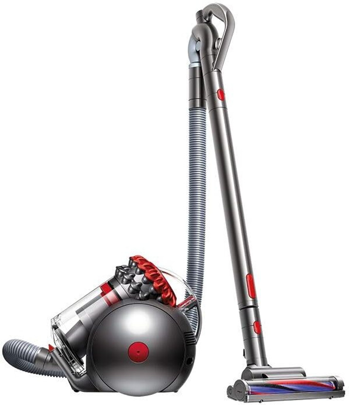 Dyson CY 23 Big Ball Bagless Dry Vacuum Cleaner No overheating vacuum cleaner by Dyson — product image showing the body, hose and cleaning head